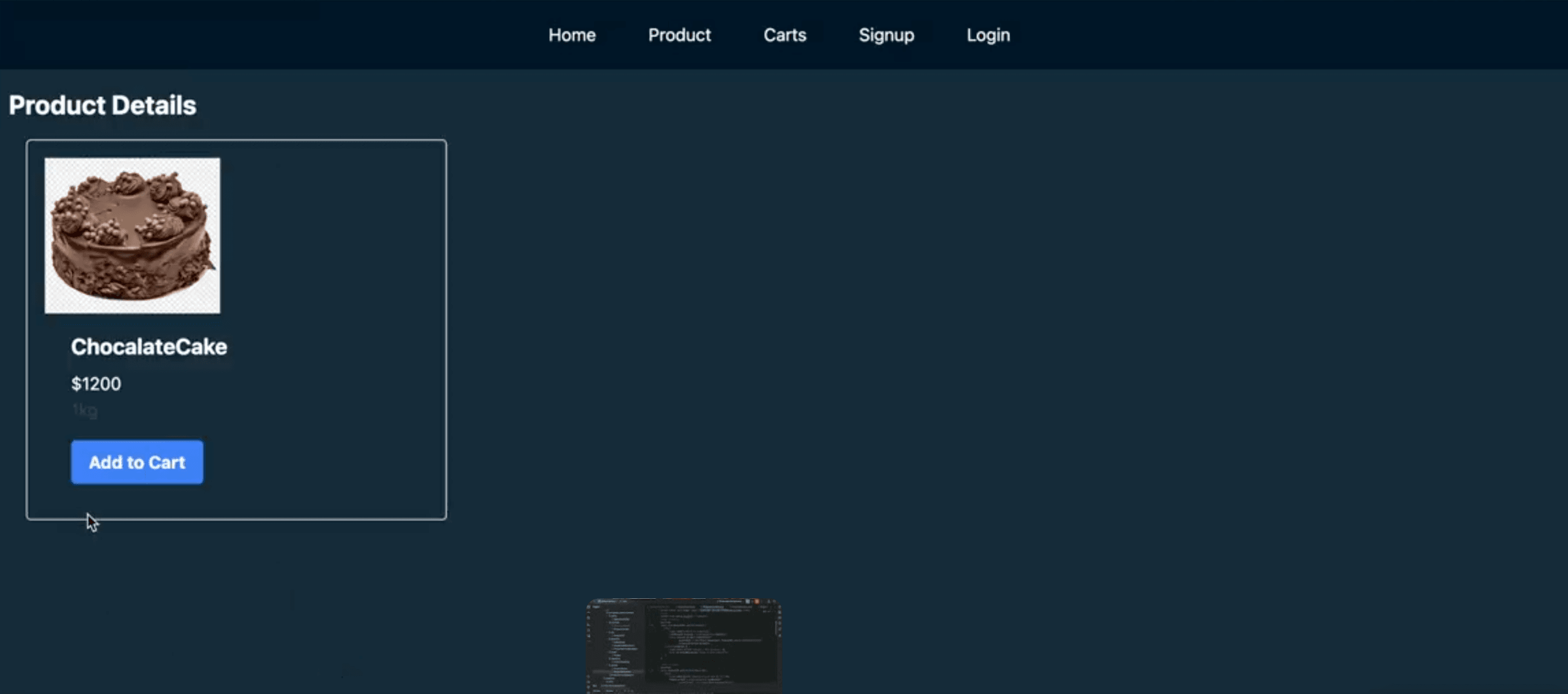 Food Store Web Application - Screenshot 3