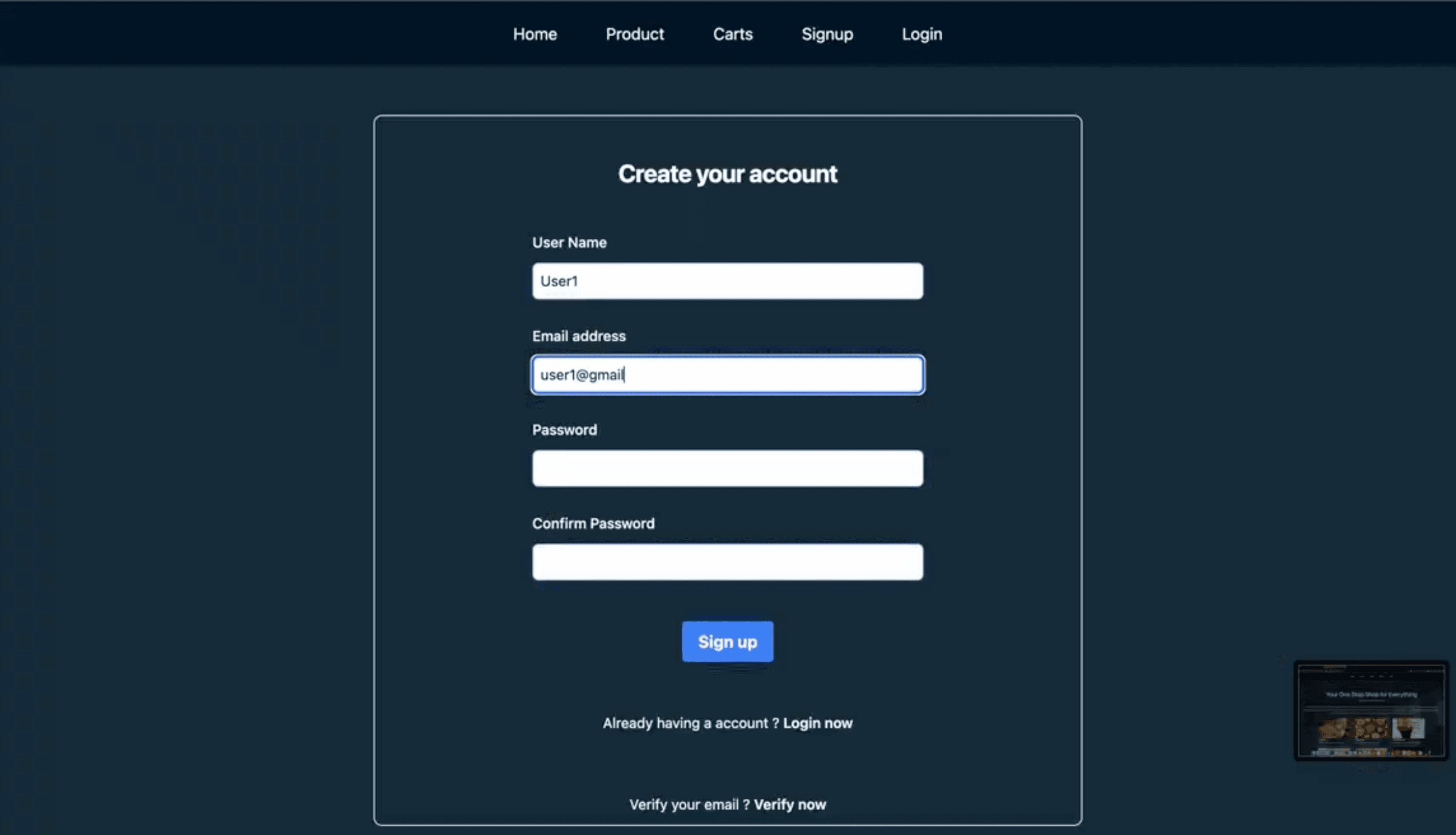 Food Store Web Application - Screenshot 4