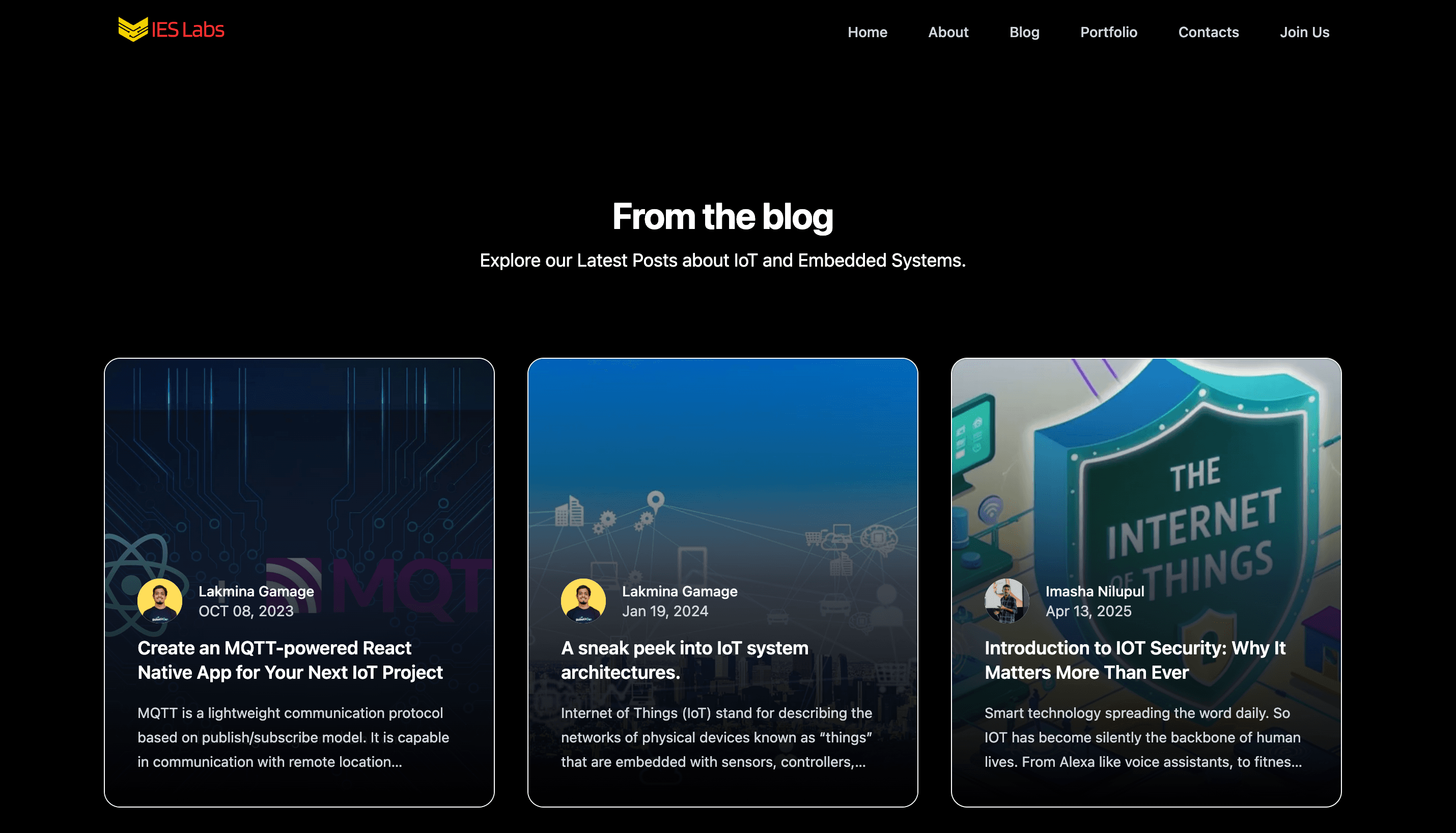 IES Labs Official Website - Screenshot 4
