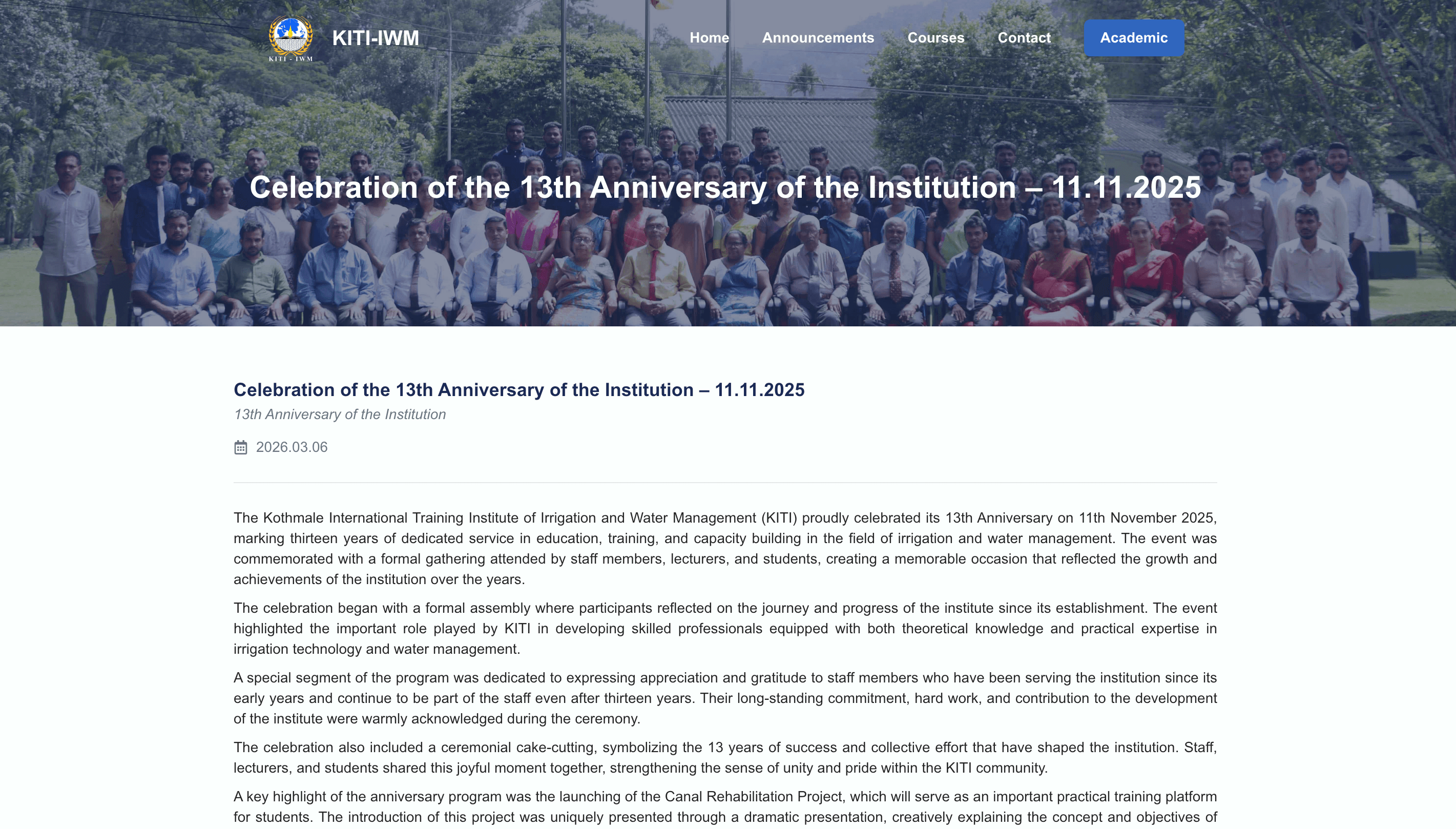 KITI IWM Web Application - Screenshot 2