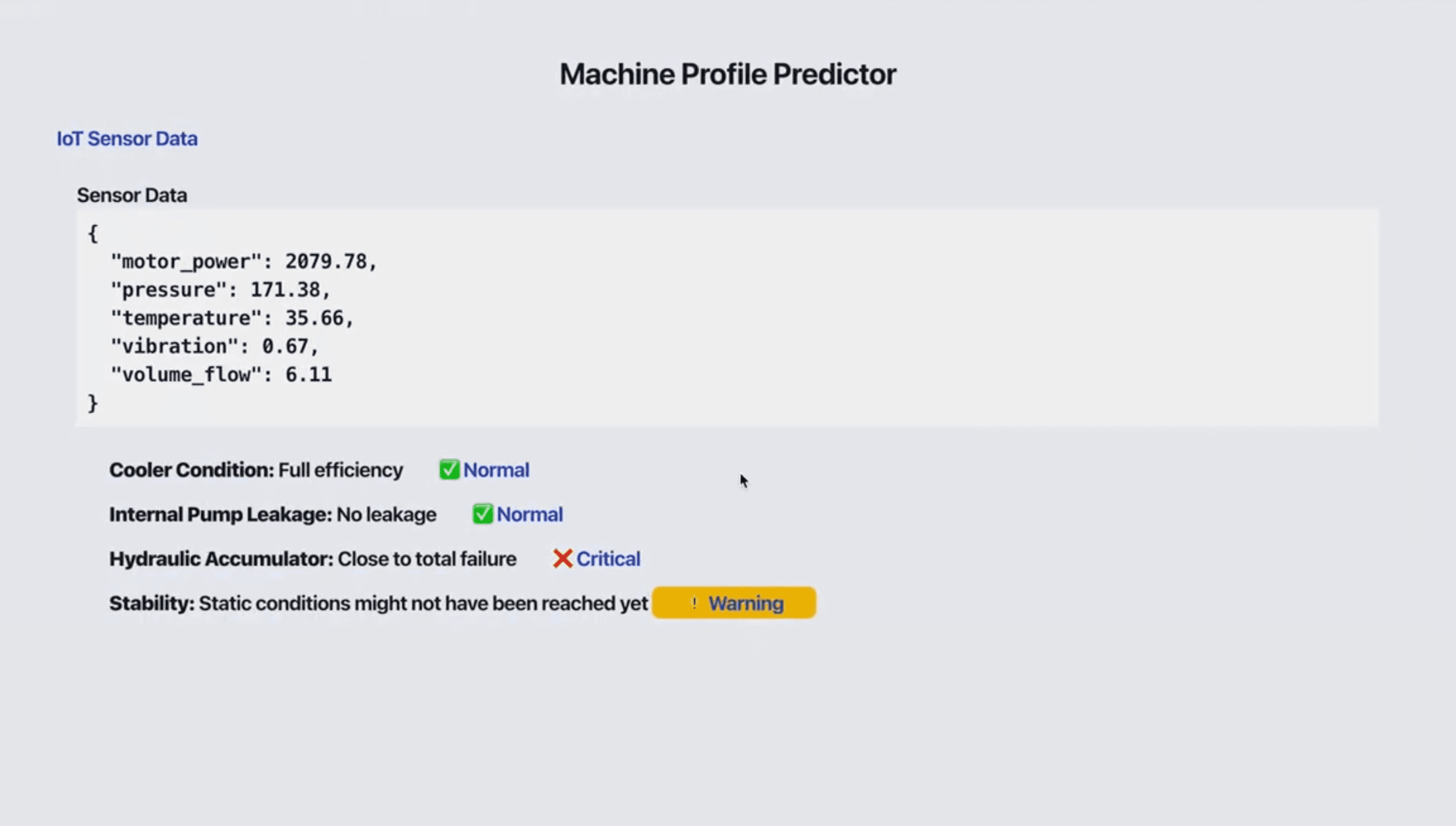Predictive Maintenance Monitoring System - Screenshot 3
