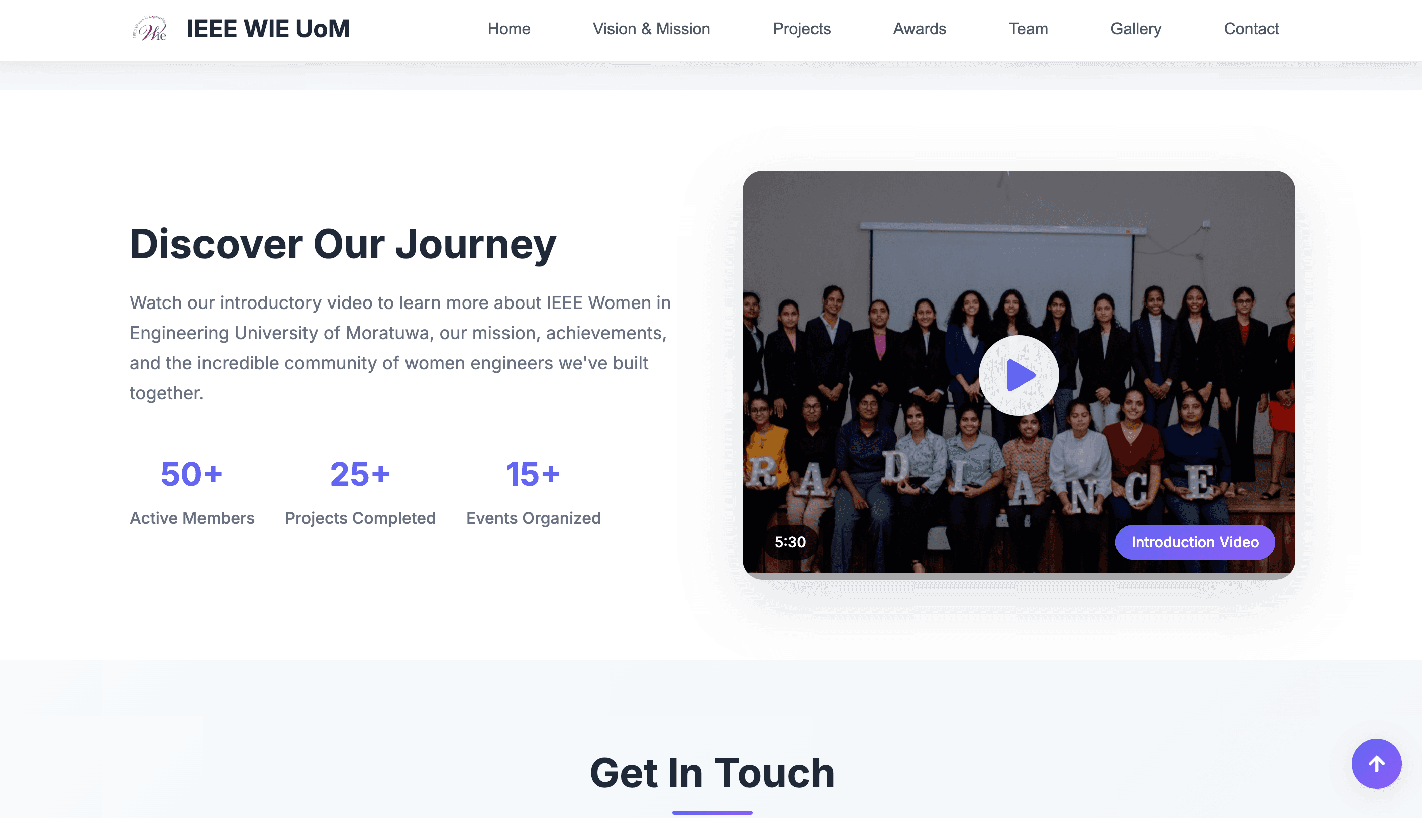 IEEE WIE Website - Screenshot 3