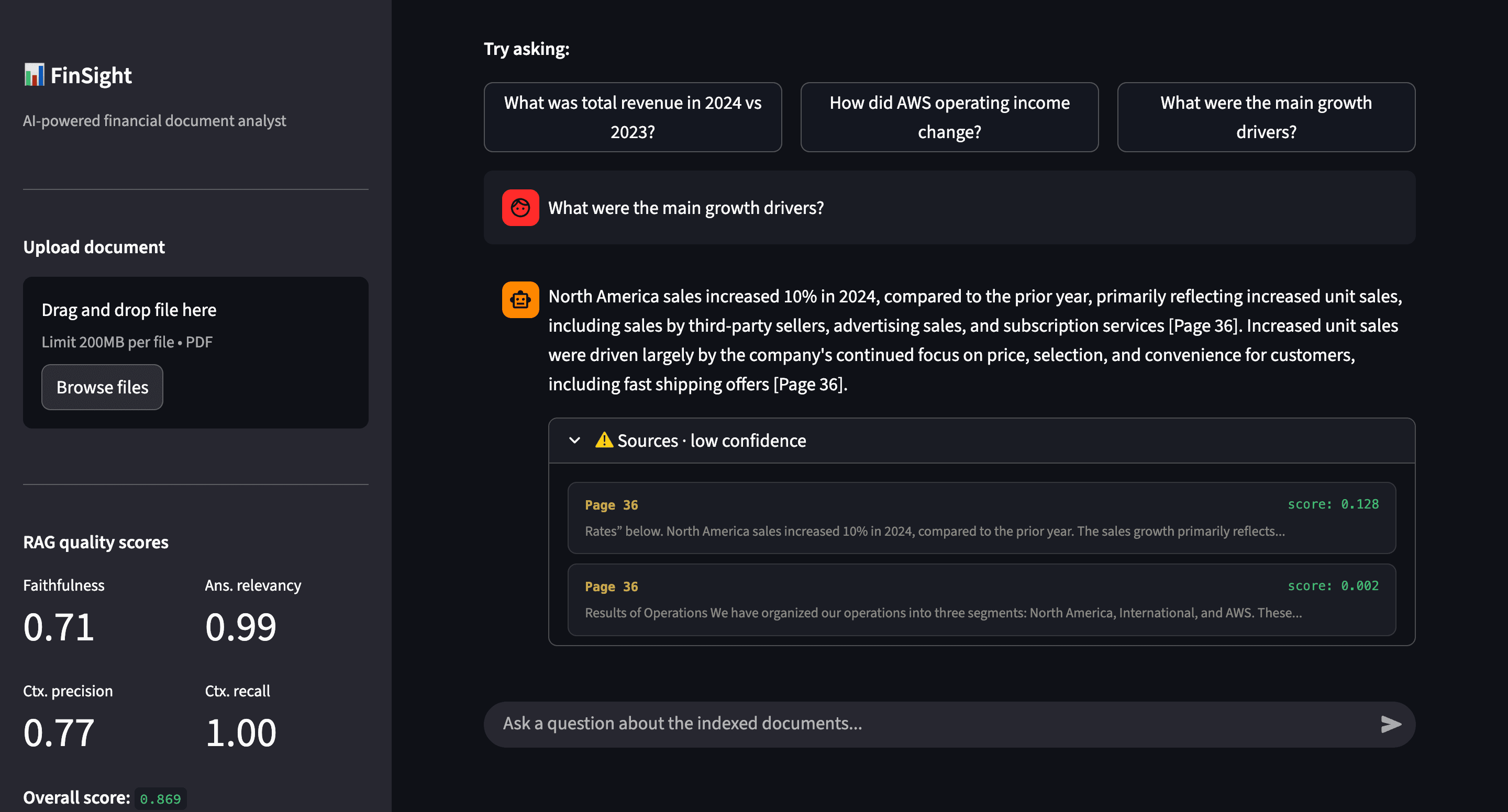 FinSight - Financial Document Intelligence - Screenshot 3