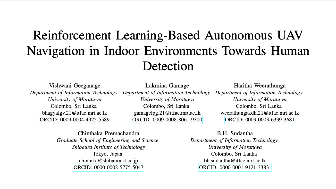 Reinforcement Learning-Based Autonomous UAV Navigation in Indoor Environments Towards Human Detection screenshot